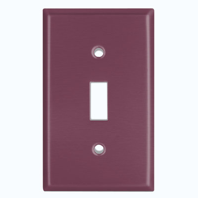Metal Light Switch Plate Outlet Cover (Plain Cinnamon Brown - Single Toggle)