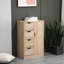 Armoire de salle de bain pour salle de bain, en chêne - 4 tiroirs et porte pour cabinet d'optimisation de l'espace avec porte, rangement fonctionnel