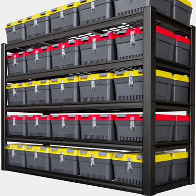 Tablettes de rangement l 68 po, étagère de garage robuste à 5 niveaux, étagères réglables en métal H 78 po x l 68 po x P 18 po, étagère industrielle robuste