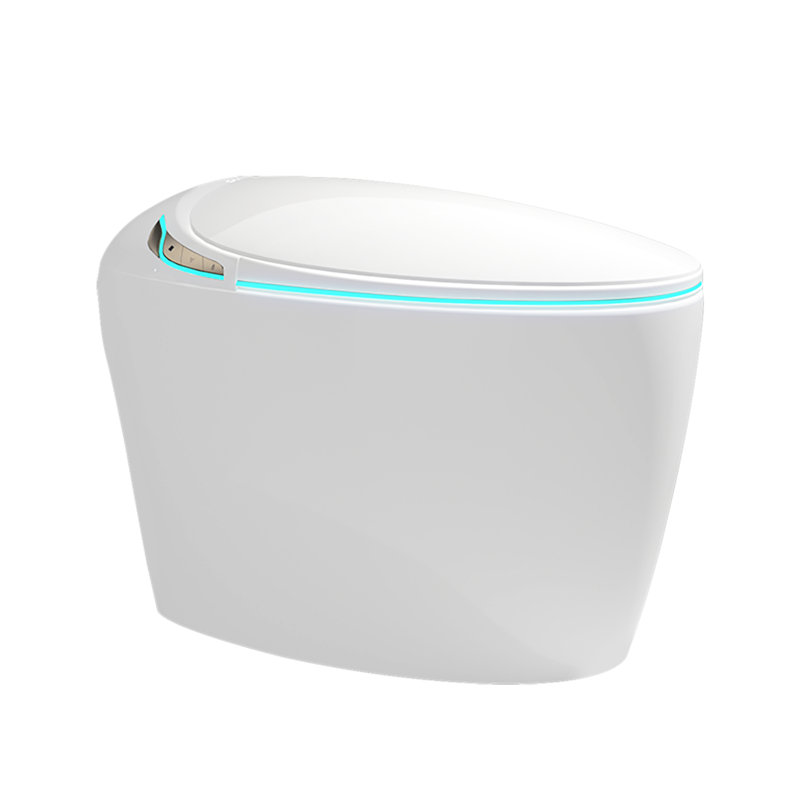 Modern Smart Toilet With Bidet, Auto Open/Close, Foot Sensor Activation, 1.28 Flushing, Night , Bathroom Sensor, Powerful Led Screen,