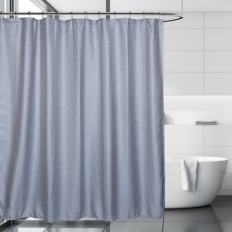 Tissu de douche gris cuertain Asisha, Bleu