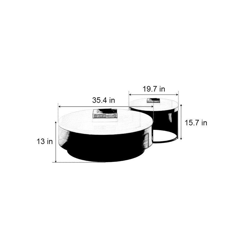 Coady, 13" H x 35.4" L x 35.4" W