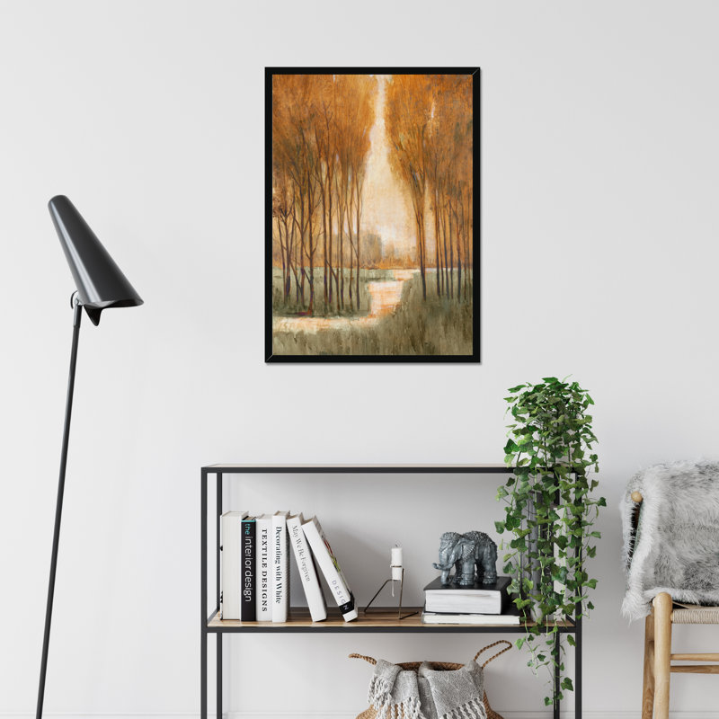 Golden Forest I by Timothy O' Toole - Painting, Black Framed Paper Print, 50cm H x 34cm W