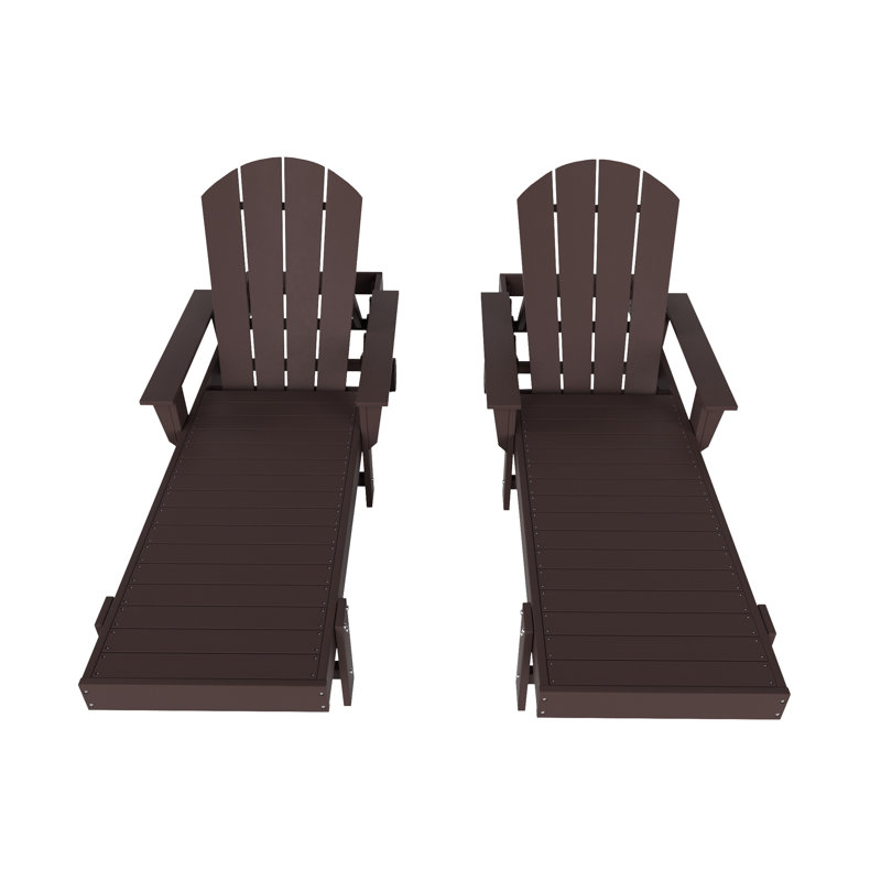 Laguna Outdoor Chaise Lounge Set, Dark Brown