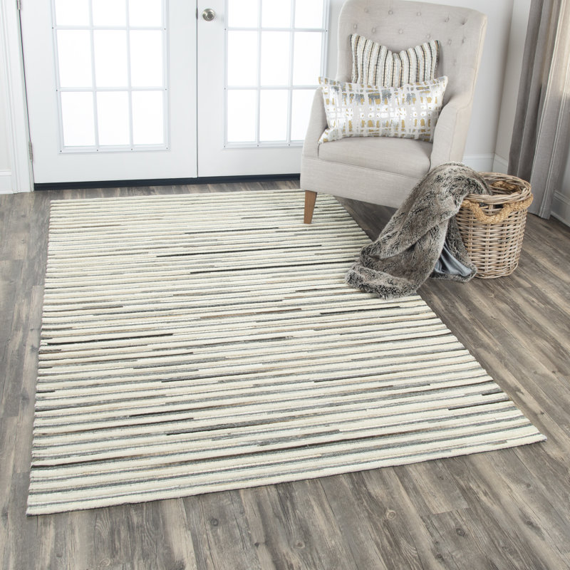Tapis ivoire / gris Wild Thing, Rectangle 8 pi x 10 pi