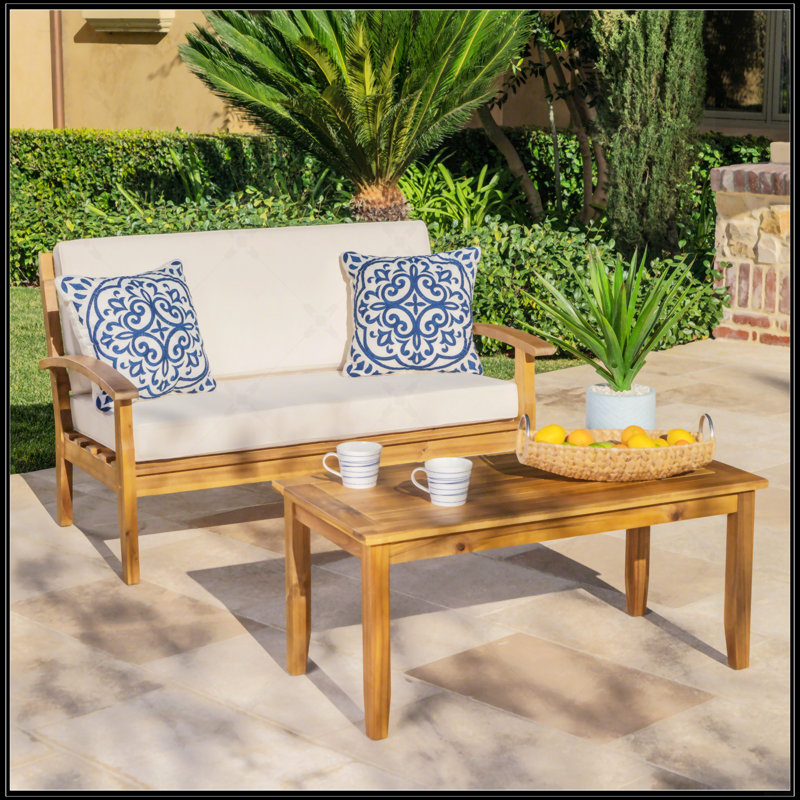 Causeuse + table basse, Blanc