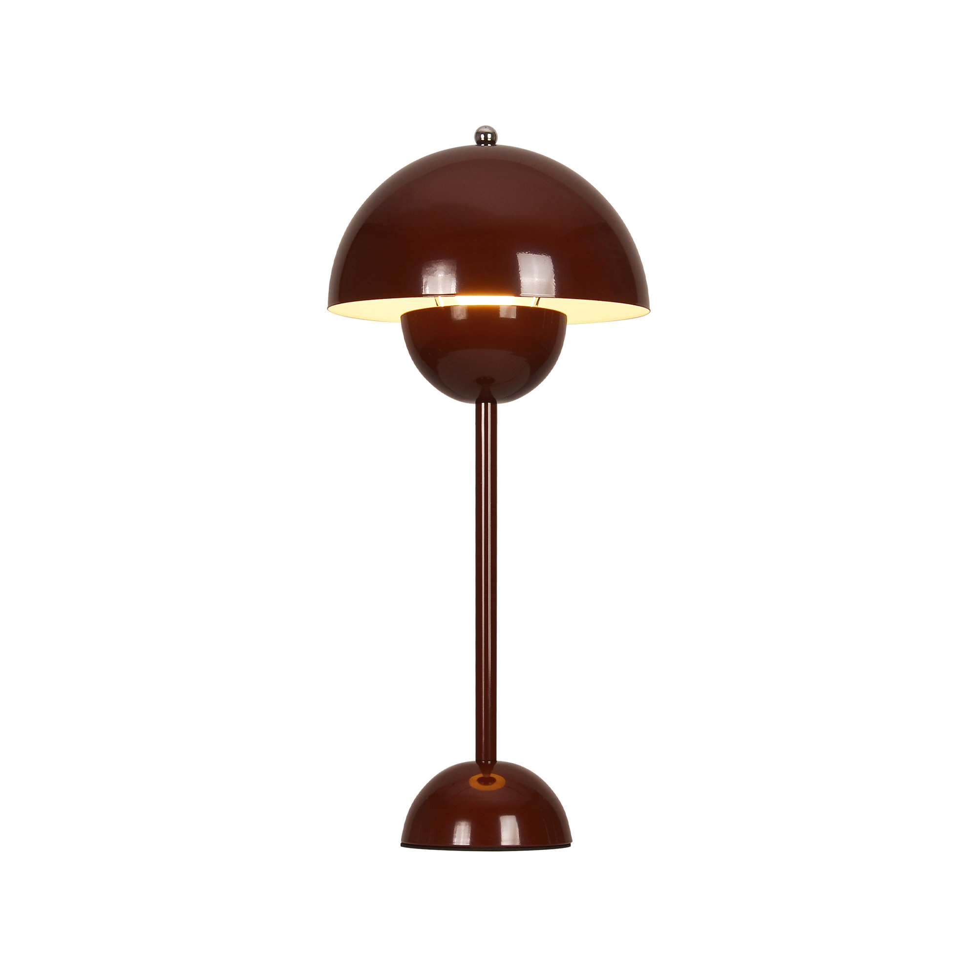Brunilde Adjustable Metal Table Lamp, Red, Red