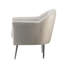 Gardenar 30 Inch Modern Accent Sofa chair, Curved, Ivory Fabric Upholstery