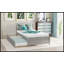 Base de lit simple avec lit gigogne en bois-1017250360