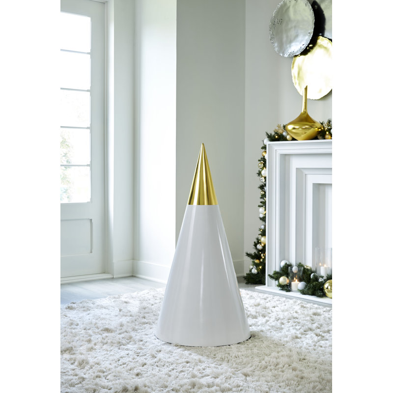 Christmas Tree, Cona, White And Gold Leaf
