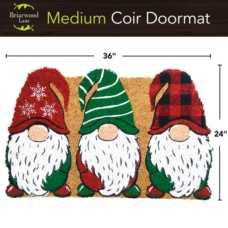 Paillasson Holiday Gnomes, L 24 po x L 36 po