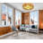 4-Light 19.7" Dimmable Tiffany Glass Flush Mount