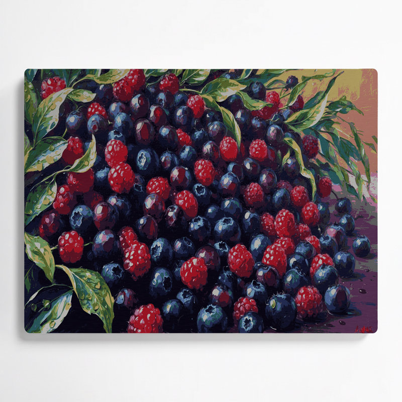 Art mural en métal «Fruit Boysenberry», H 11 po x l 14 po
