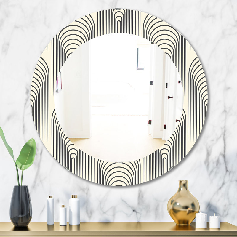 Miroir mural scandinave Mid-Century 27, H 23,6 po x l 23,6 po