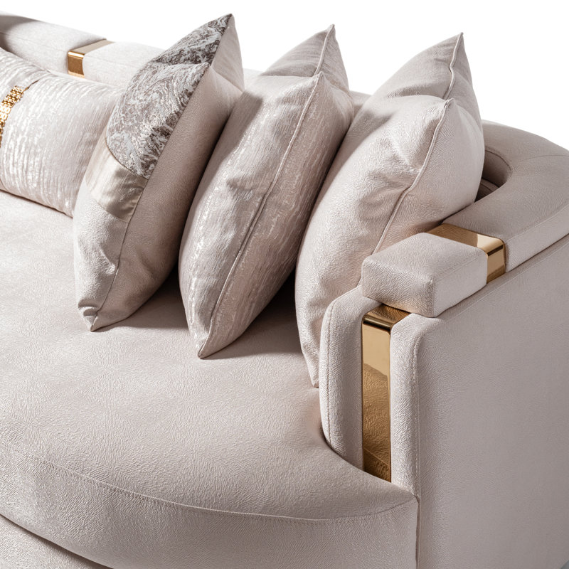 Carmela 102'' Square Arm Curved Sofa