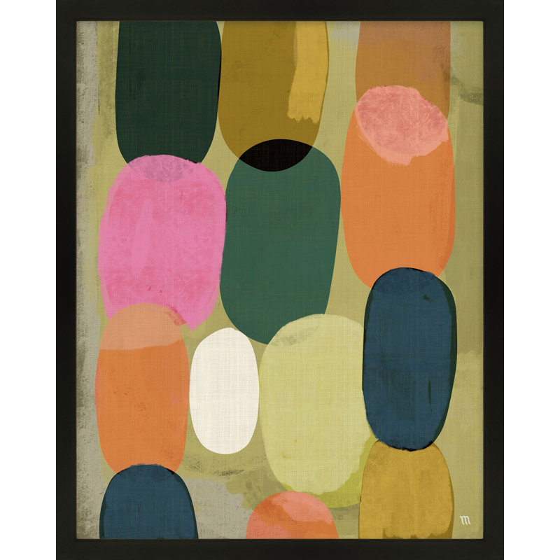 «Versing Colors» par Studio M - peinture encadrée, Cadre noir, H 20 po x l 16 po x P 1,25 po
