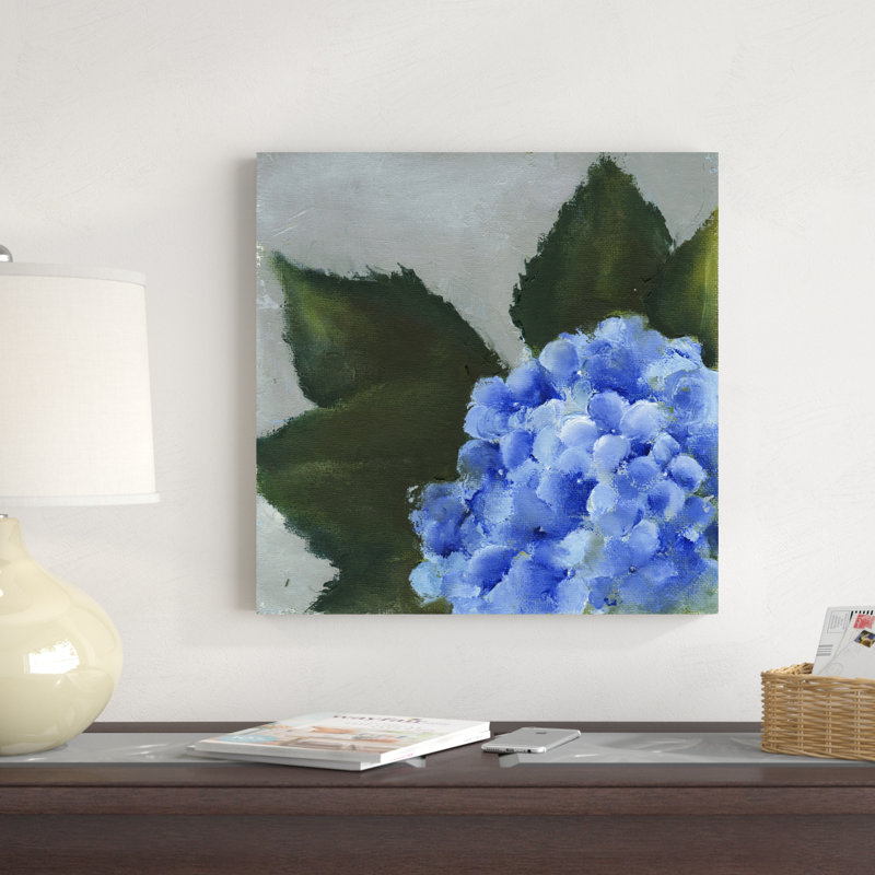 Détail d'hortensia I, H 20 po x l 20 po x P 1,25 po