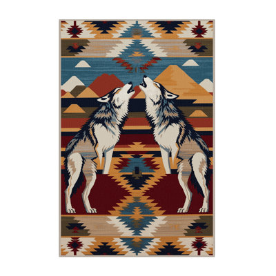  Tapis lavable inspiré du loup du Sud-Ouest