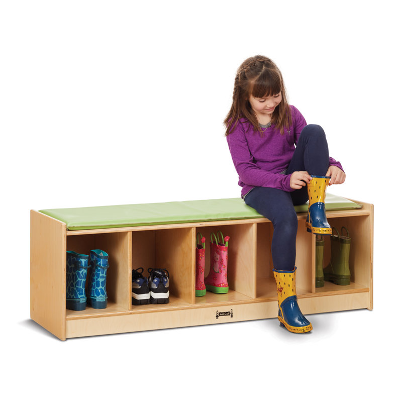 Jonti-Craft® 5 Section Bench Locker, Green