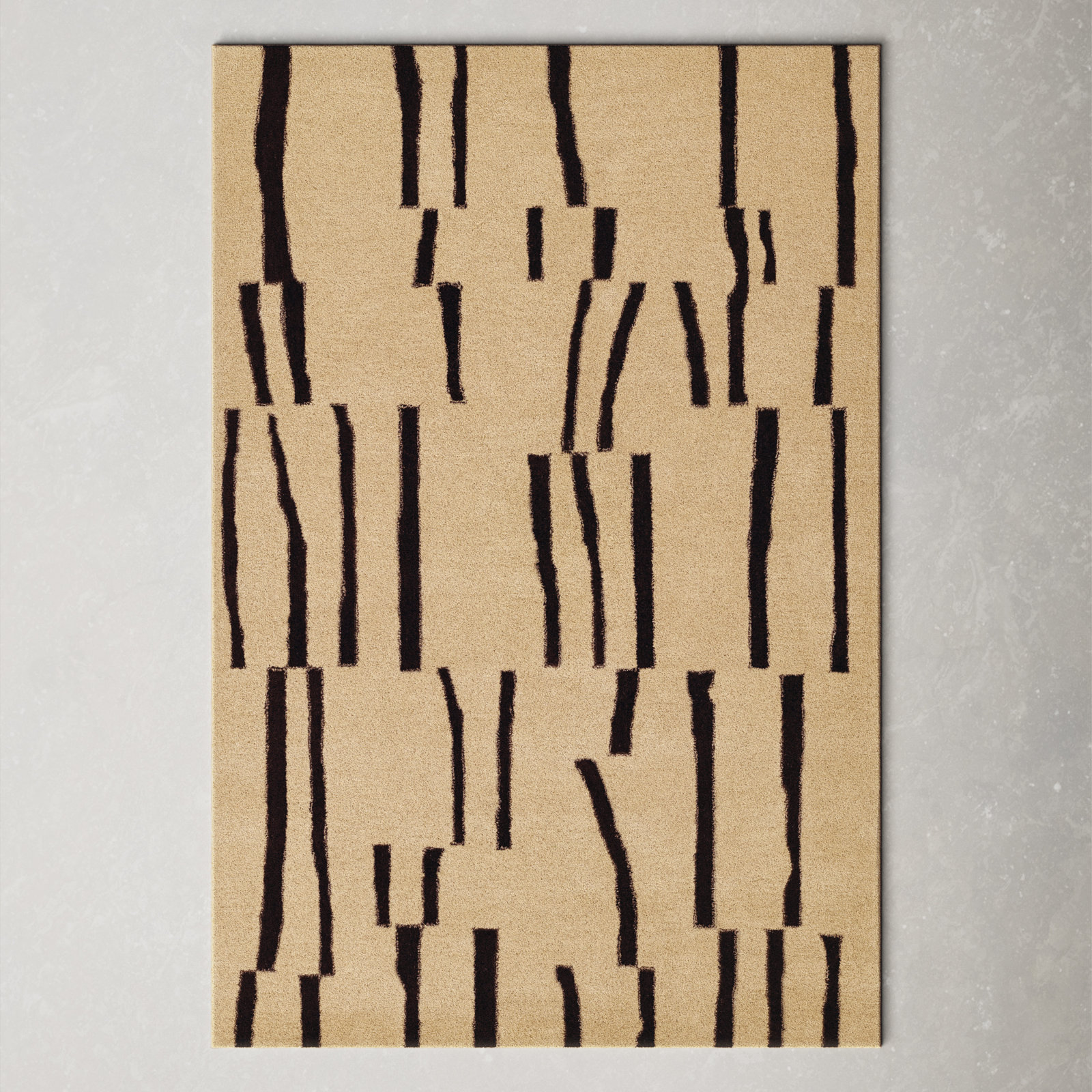 Austin Ivory Brown Hand-Tufted Wool Rug, Rectangle 9' x 12'