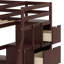 Lit mezzanine simple avec 7 tiroirs, 2 tablettes et un bureau-431593690