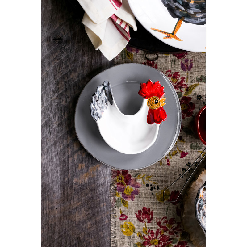 Lastra Handmade Stoneware Appetizer Plate, Gray