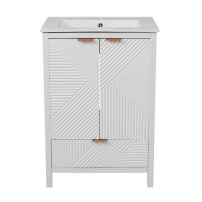 Meuble-lavabo 24 po avec lavabo en céramique