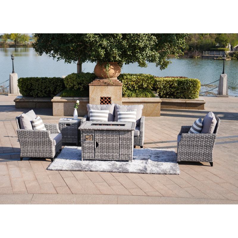 Dontrell 4 Seater Rattan Sofa Set