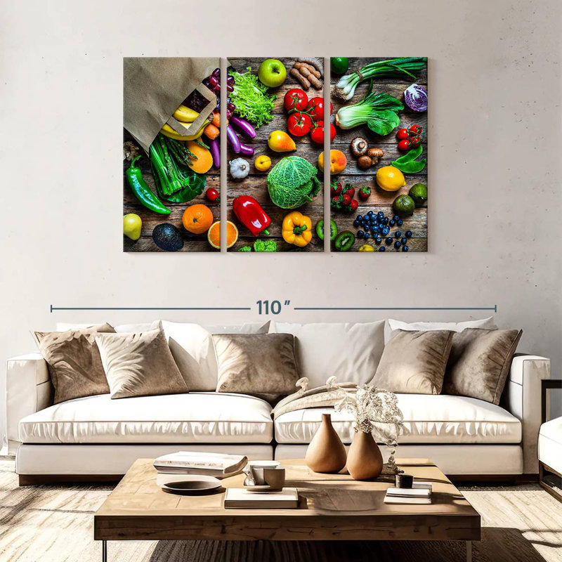 Yarlin Fruits And Vegetable Goods, 48" H x 74" W