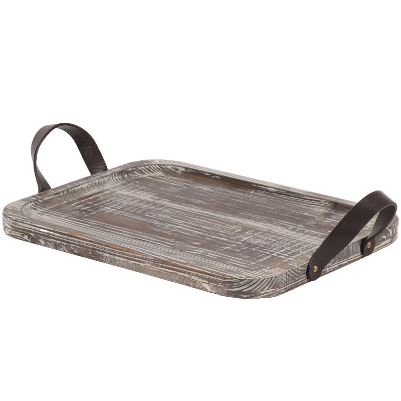 Torched Wood Serving Tray