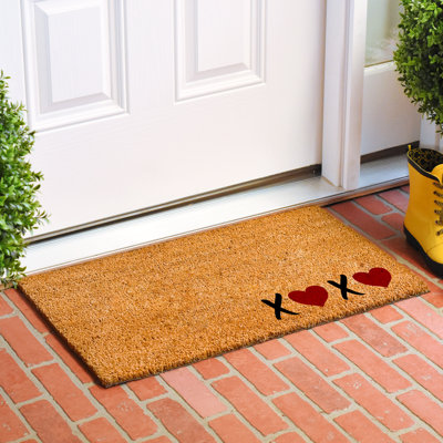 Tapis d'entrée et d'extérieur antidérapant Cambarville Xoxo