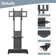 Heavy Duty Universal Floor Tv Stand Mobile Tv Cart With Shelf For 32"-65'' Led Lcd Tv Vertical/ Horizontal Display