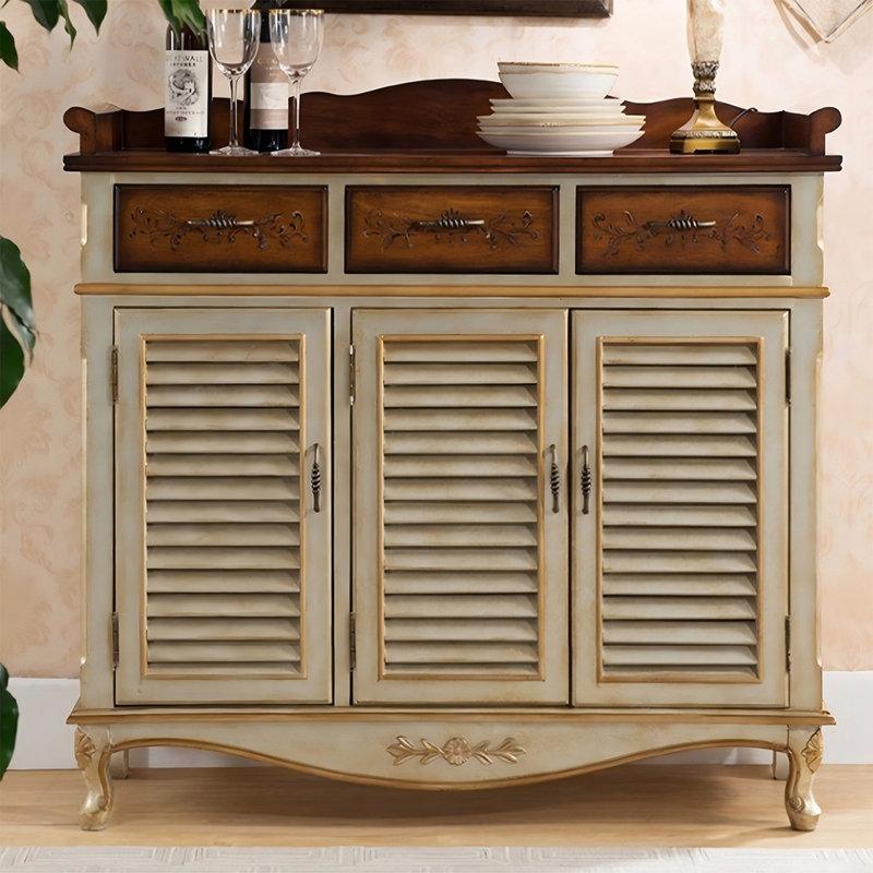 Solid + Manufactured Wood Shoe Storage, Gold