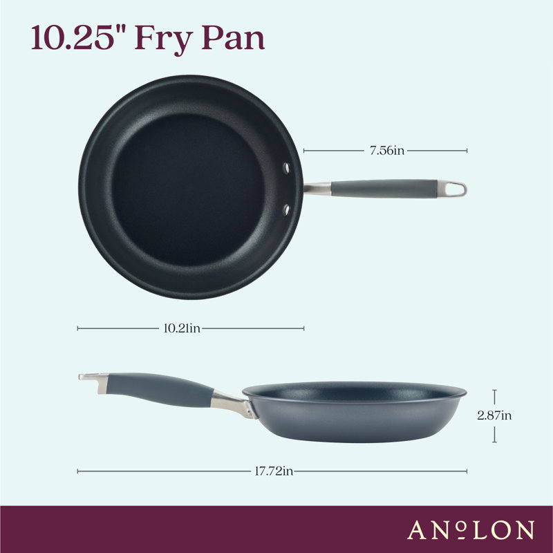 Anolon Advanced Home Hard Anodized Nonstick Frying Pan / Skillet, 10.25", Gray