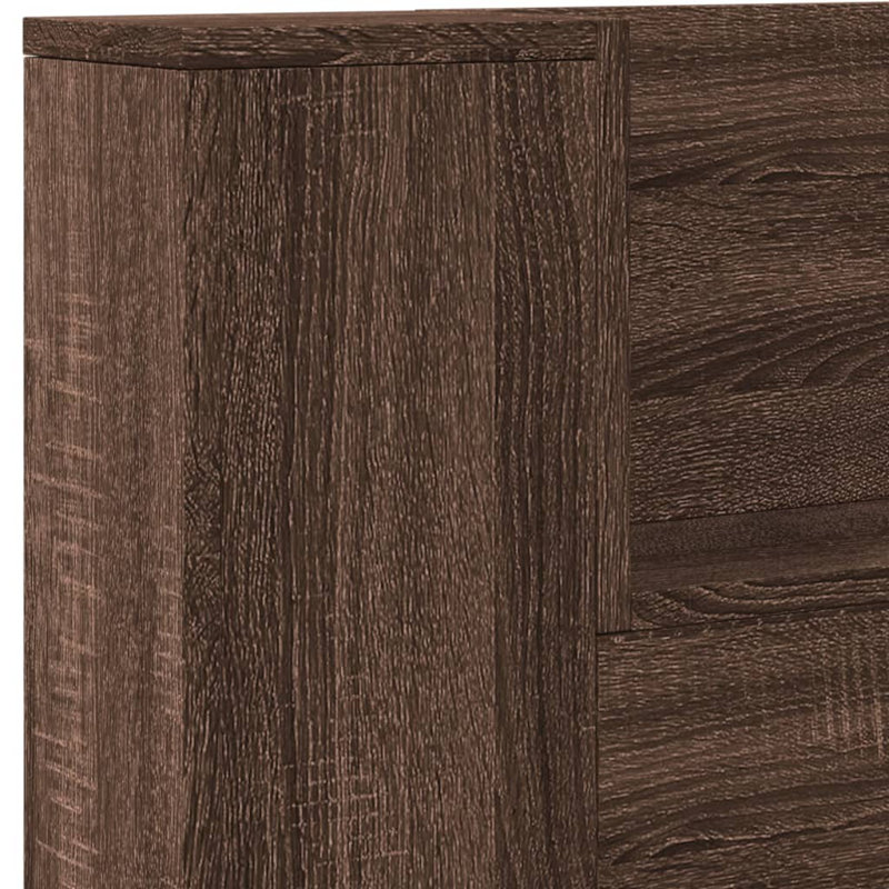 Headboard, 103.5cm H x 220cm W x 16.5cm D, Brown Oak