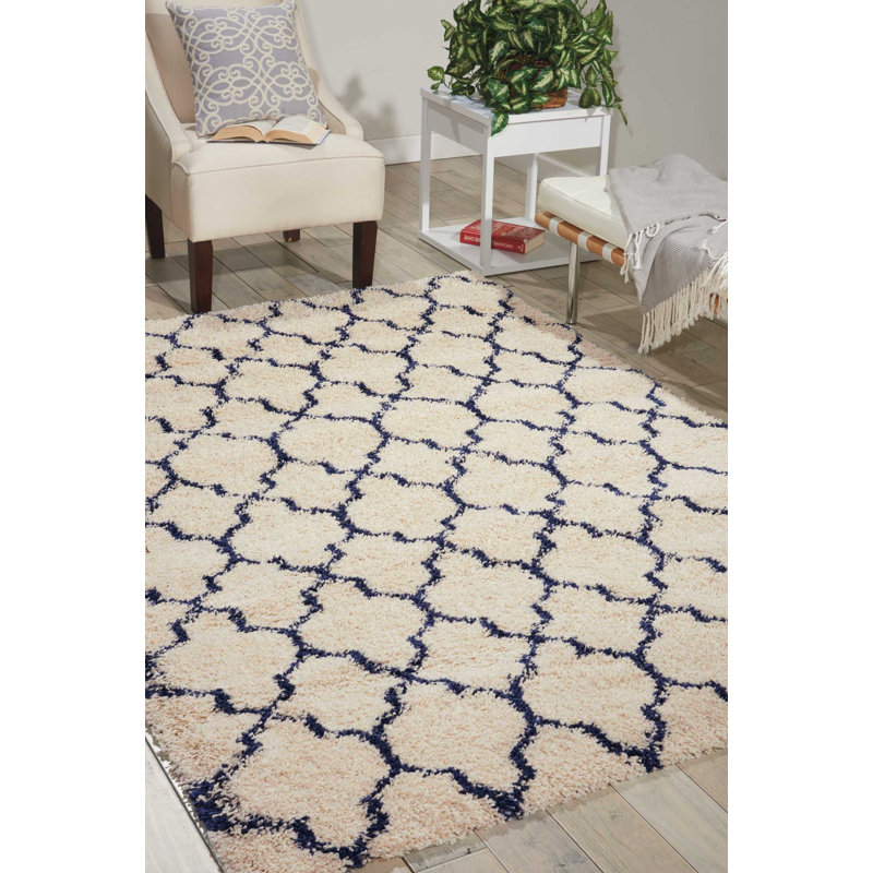 Tapis ivoire à poils longs Sigrid, Rectangle 10 pi x 13 pi