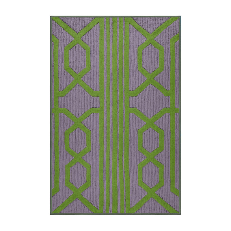 Tapis vert en treillis lavable à la machine, Rectangle 6 pi x 9 pi