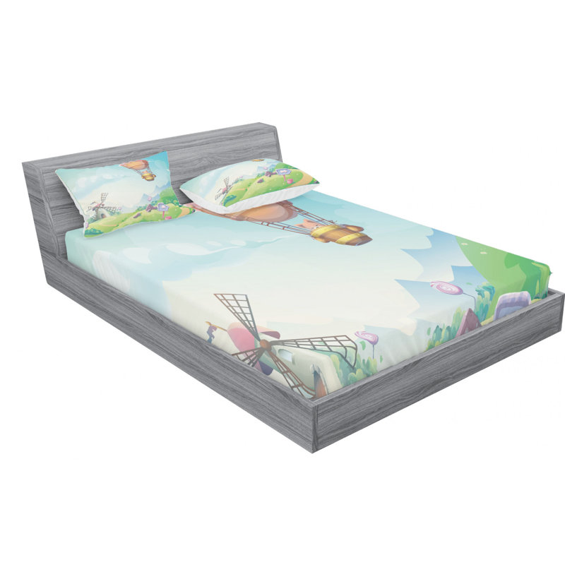 Microfiber Sheet Set, Queen Sheet Set + Fitted Sheet + 2 Pillowcases