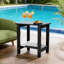 Table de bout d'extérieur Adirondack Tables de patio résistantes aux intempéries Tables de bout d'extérieur en plastique (ensemble de deux)-117549639