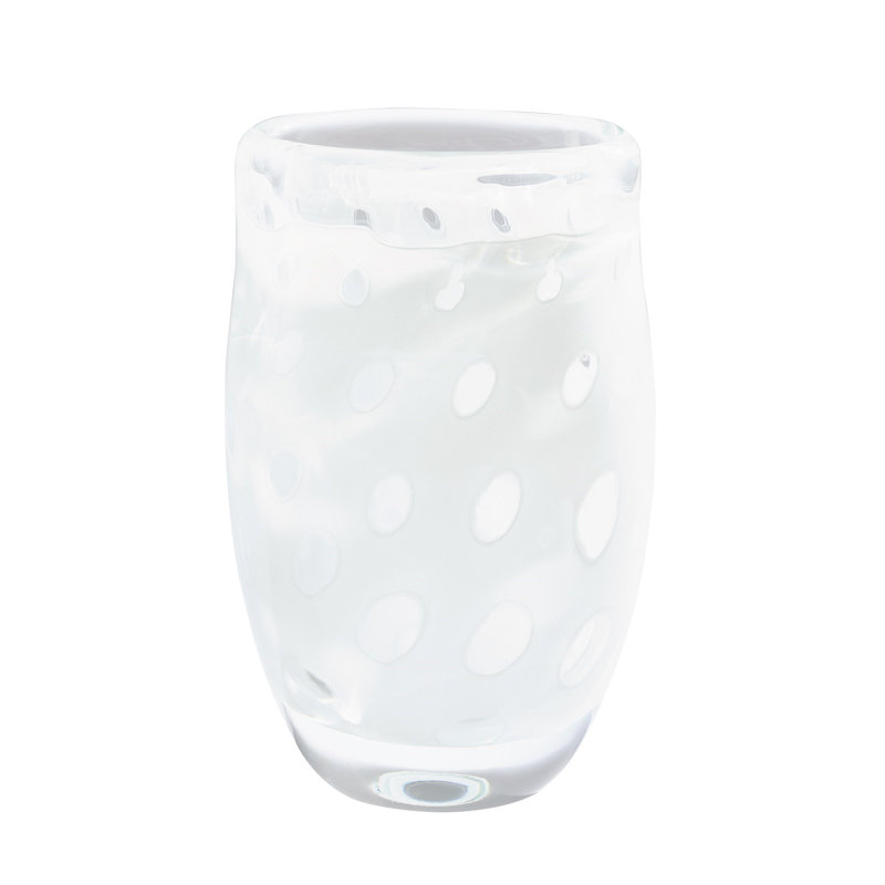 Vase de table en verre nettoyé, Blanc
