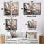 Marbre rose doré pivoine III - décoration murale moderne blanche-114713449-114713446-114713447