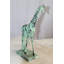 Statue abstraite et géométrique en forme de patine verte en aluminium de la collection Nifao 8 po x 4 po x H 18 po