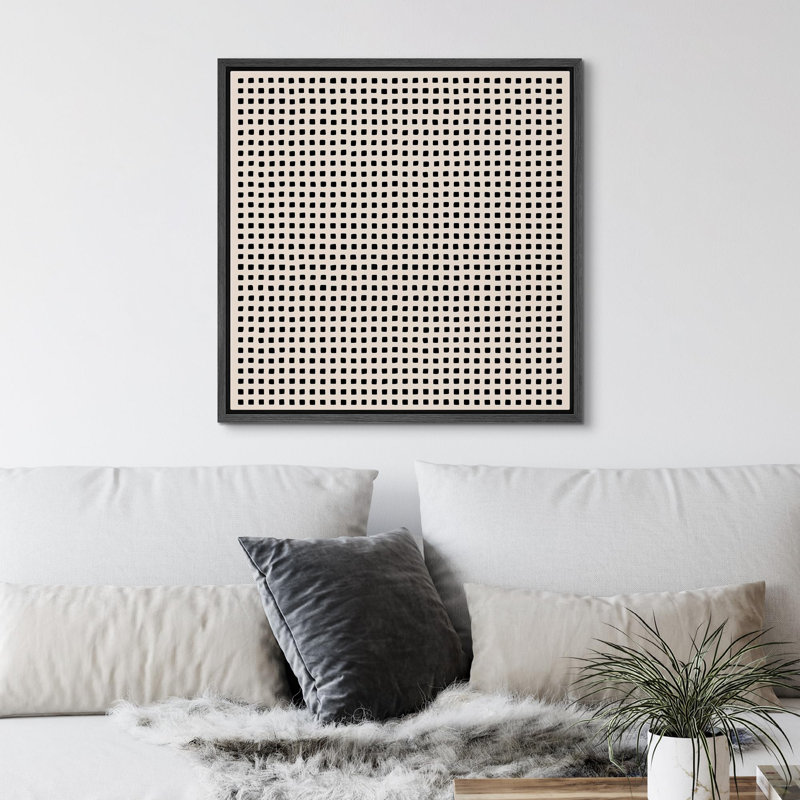 Mid-Century Modern, Noir, H 24 po x l 24 po x P 1,5 po