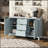 U_STYLE Wave-Design Sideboard With 3 Adjustable Shelves, 3 Drawers, And Soft-Close Doors For Versatile Storage And Display