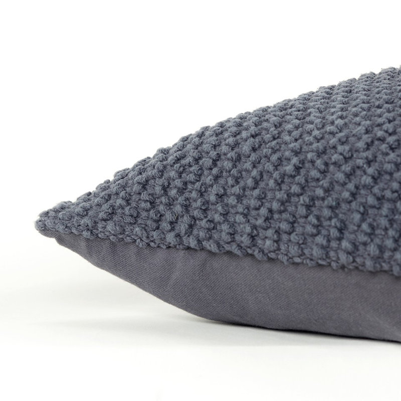 Coussin décoratif en coton, Gris foncé