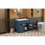 Meuble-lavabo de luxe 36 po avec lavabo en céramique, meuble-lavabo avec 2 grandes portes à fermeture douce-90719920