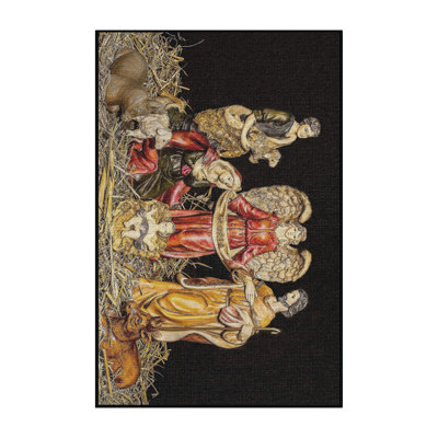 Tapis brun lit de bébé figures