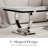 Black Coffee Table with Silver U-Shaped Base