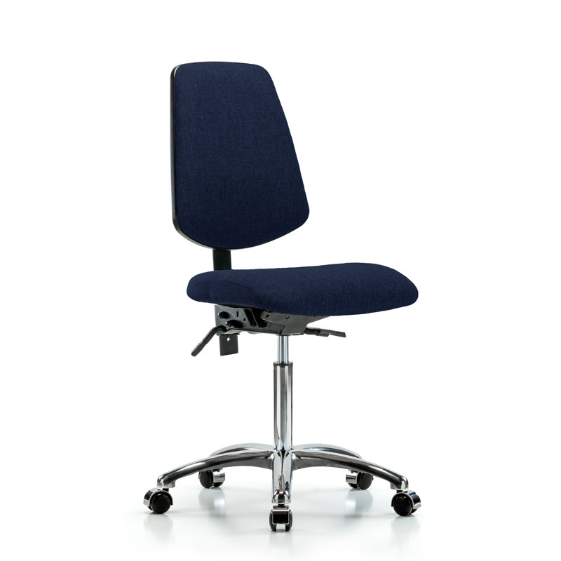 Chaise de travail Jalyn, Roulettes, Inclus, Bleu marine