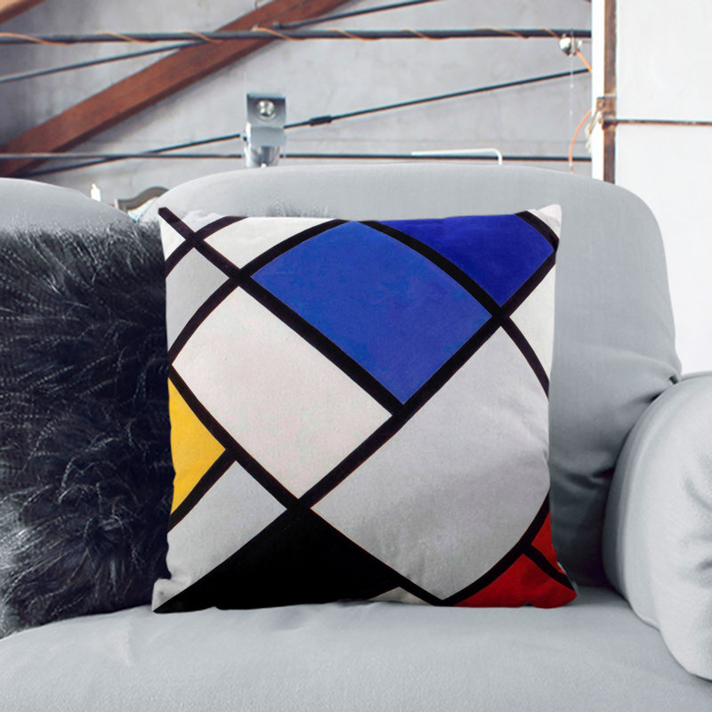 Square Cushion, 40cm H x 40cm W x 15cm D, Black